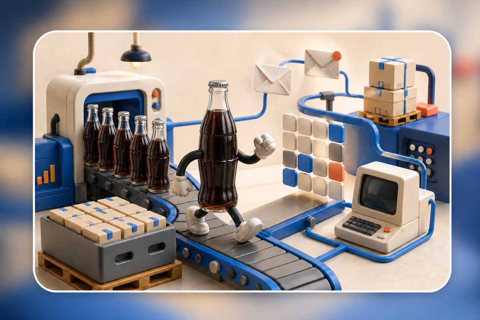 AI operations system coordinating production data across a beverage plant
