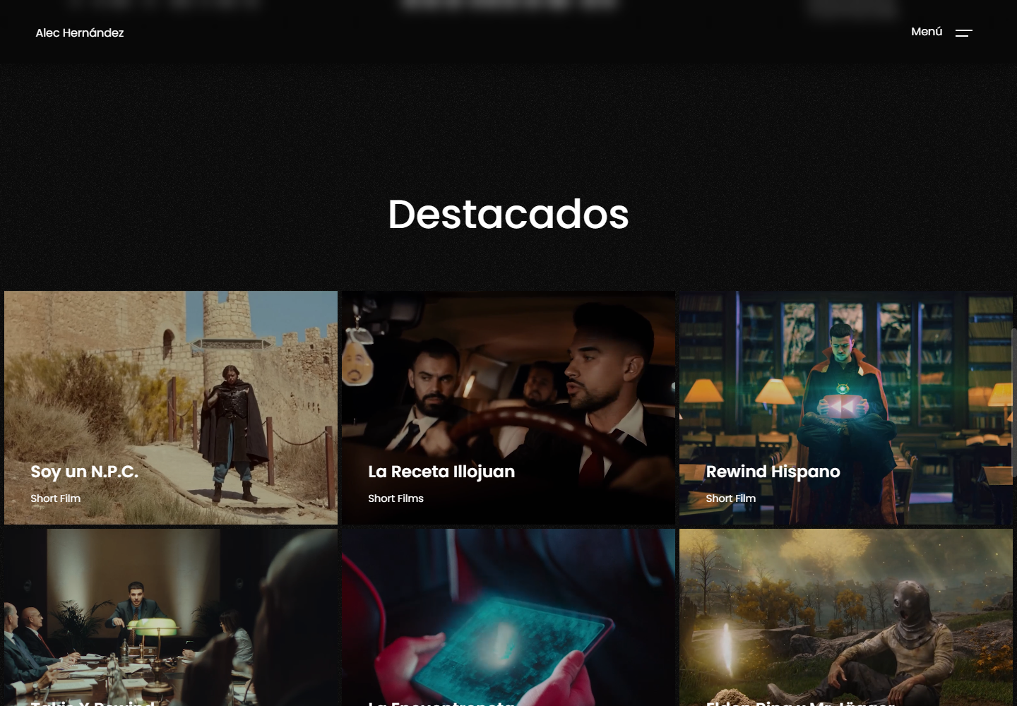Alec Hernández — Video first, navigation still clear